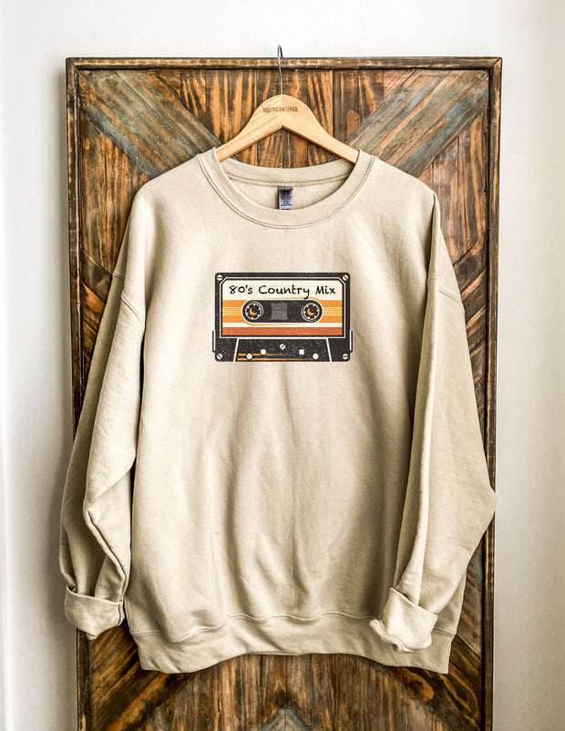 80's Country Mix Tape Sweatshirt (Tan)