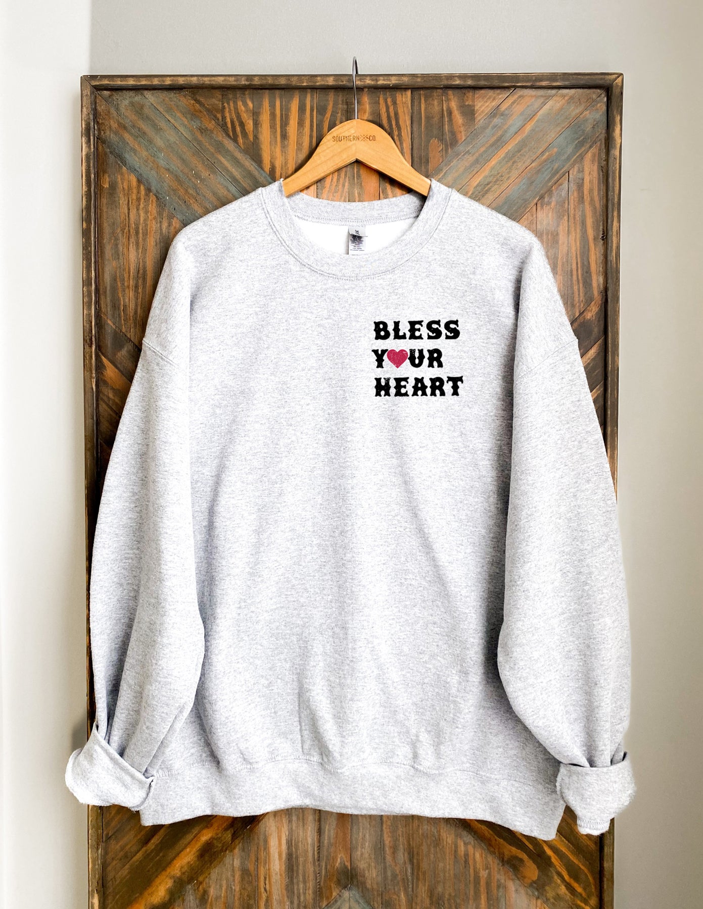 Bless Your Heart Sweatshirt (Ash Grey) – SouthernFarmCo