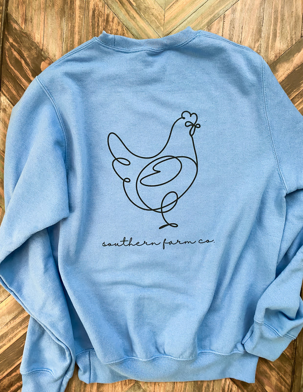 Chicken Sweatshirt (Carolina Blue)