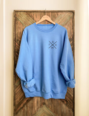 Cow Sweatshirt (Carolina Blue)