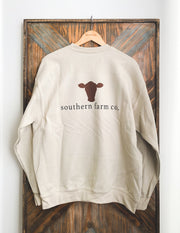 SFCo Cow Logo Sweatshirt (Sand)