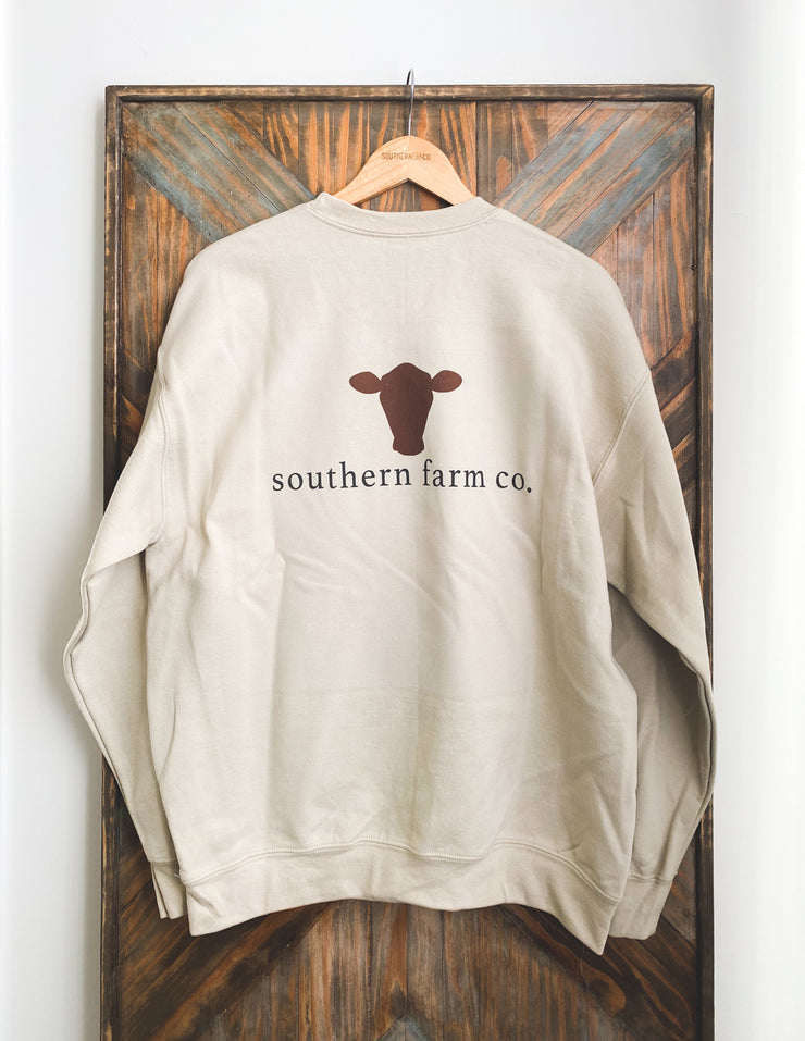 SFCo Cow Logo Sweatshirt (Sand)