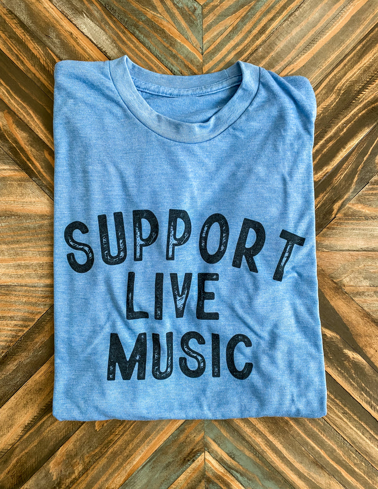 Support Live Music Tee (Blue)