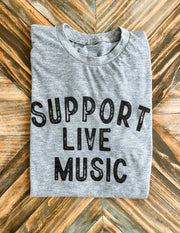 Support Live Music Tee (Grey)