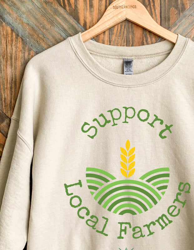 Support Local Farmers Sweatshirt (Tan)